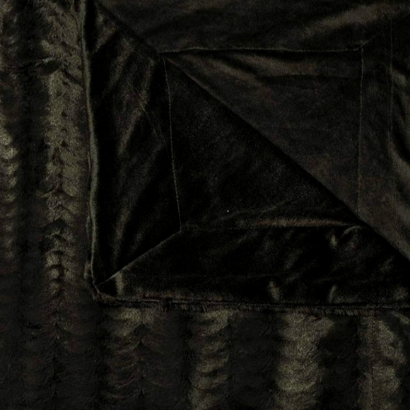 Soft KING Size Bed /Oversized Queen Neutral Dark Brown Faux Fur Blanket New - Picture 11 of 13